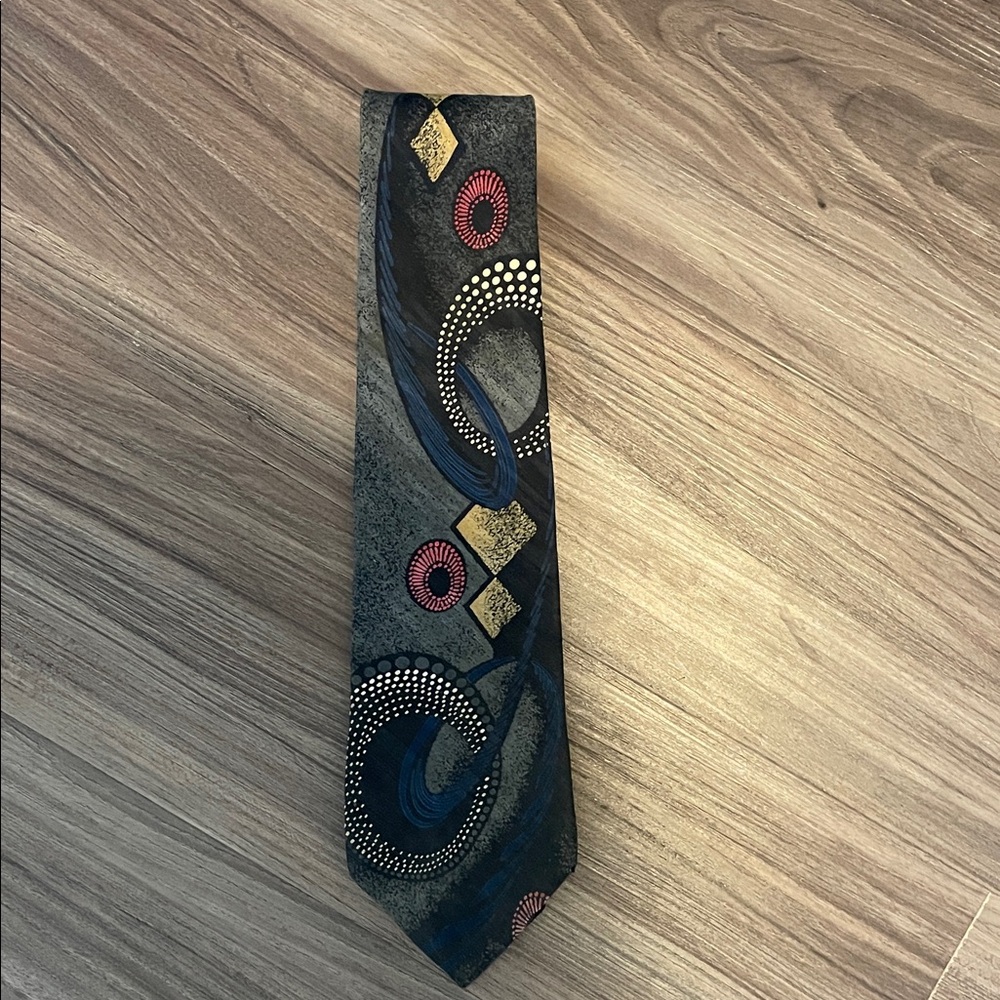 Elegant Zylos George Machadp Blue and Gold Vintage Men's Tie